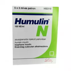 Хумулин НПХ инсулин (Humulin-NPH) 100 МЕ/мл сусп. для ин. 3мл 5шт в Санкт-Петербурге и области фото